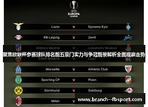 聚焦欧联杯参赛球队排名前五豪门实力与争冠前景解析全面观察走势 聚焦欧联杯参赛球队排名前五豪门实力与争冠前景解析全面观察走势